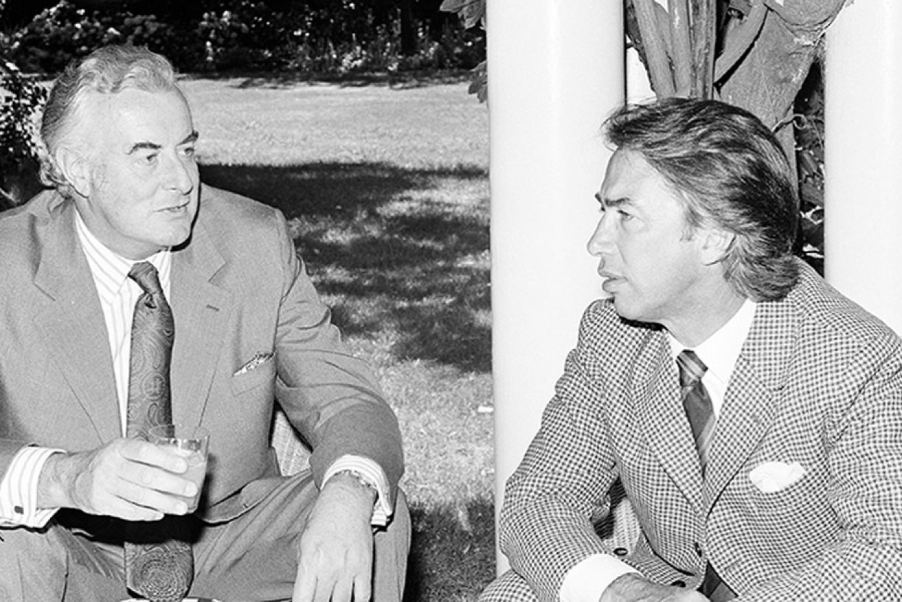 Gough Whitlam and Don Dunstan at The Lodge in 1973. Photo: naa.gov.au