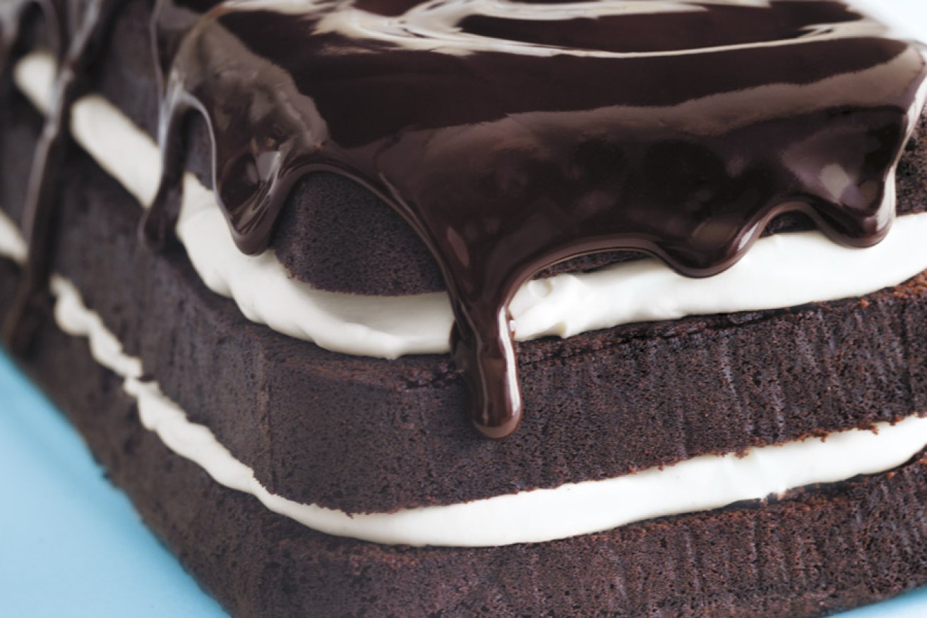 Donna Hay's chocolate pound cake restyled as a layered special occasion cake.