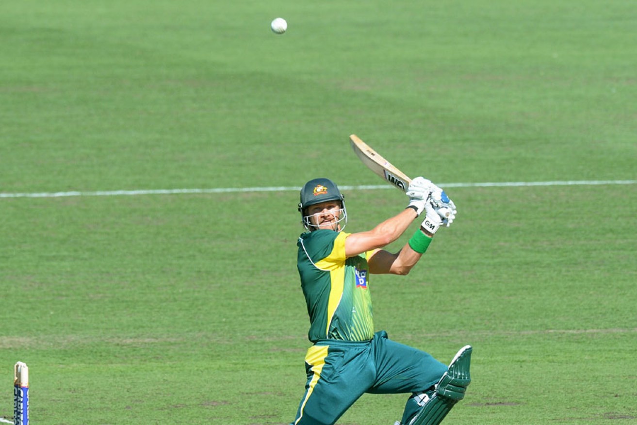 Shane Watson on his way to a score of 40. 