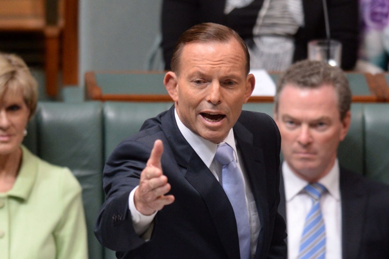 Prime Minister Tony Abbott in question time this week. 