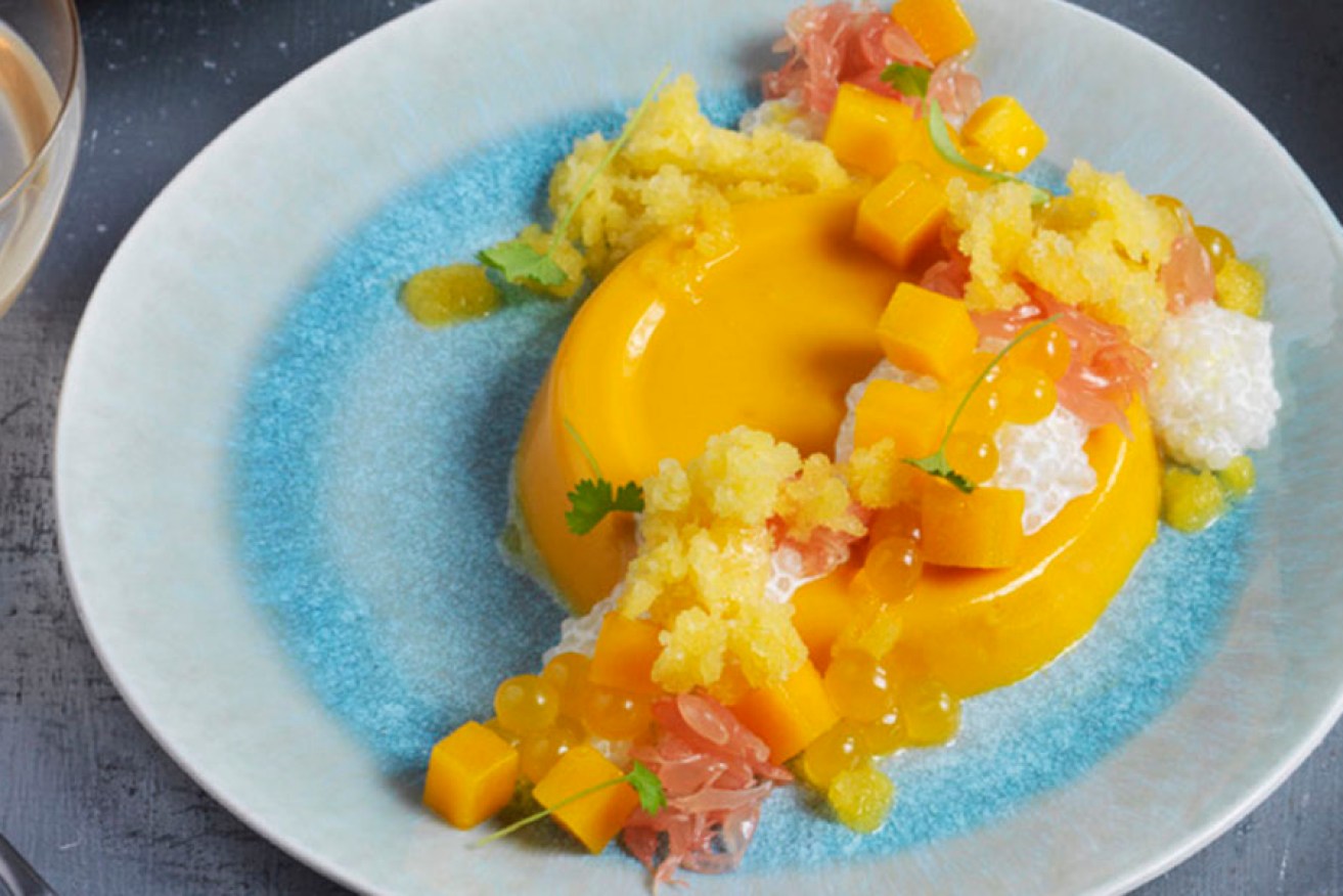 Chef Dan Hong has given this classic mango pudding recipe his own stamp. 