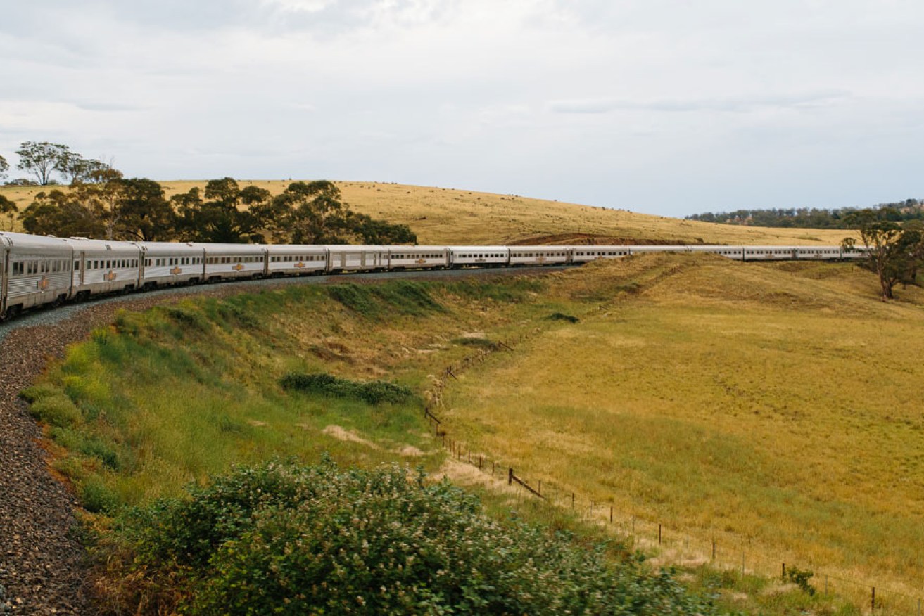 The 700-metre long Indian Pacific.