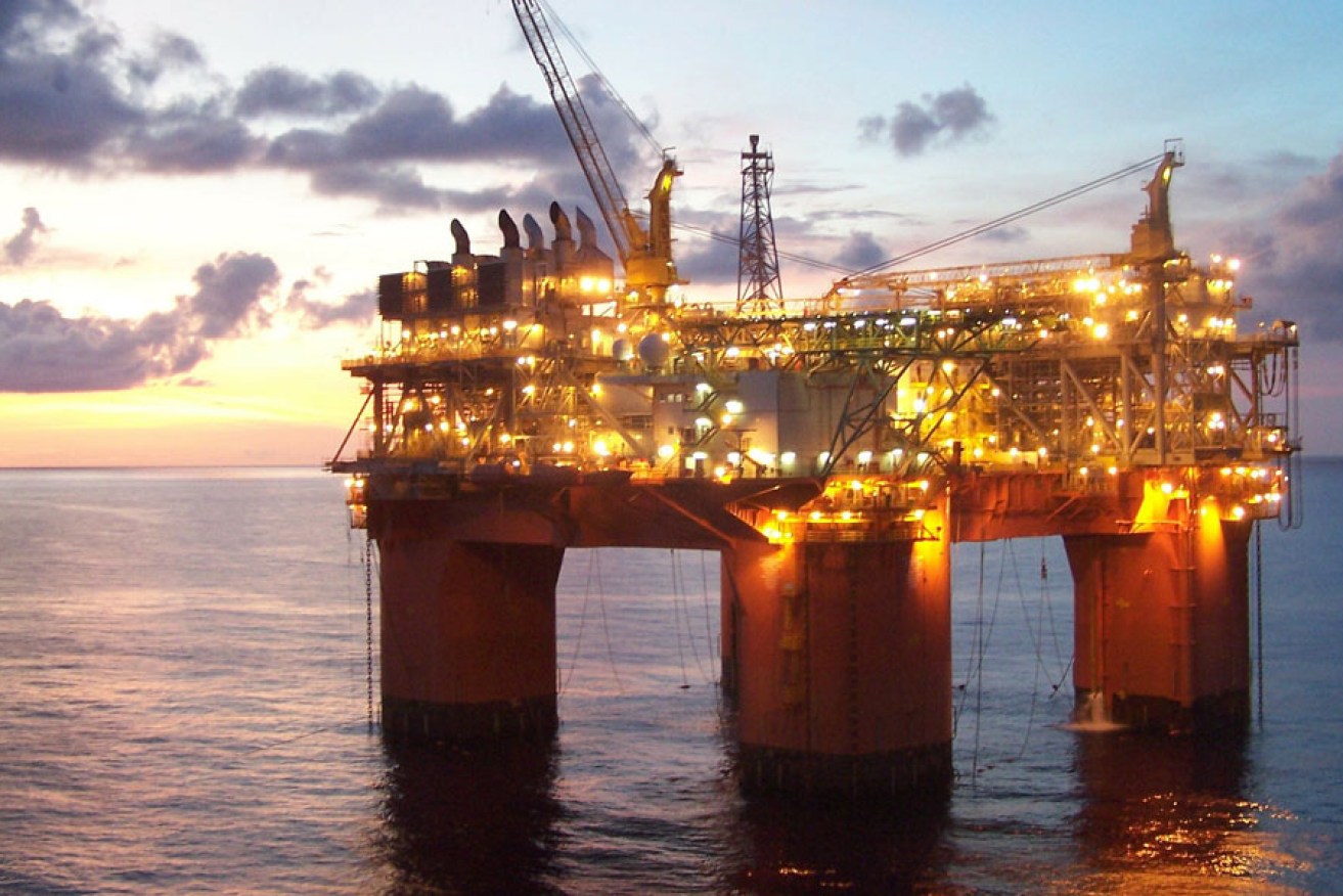 A BHP Billiton oil rig in the Gulf of Mexico.
