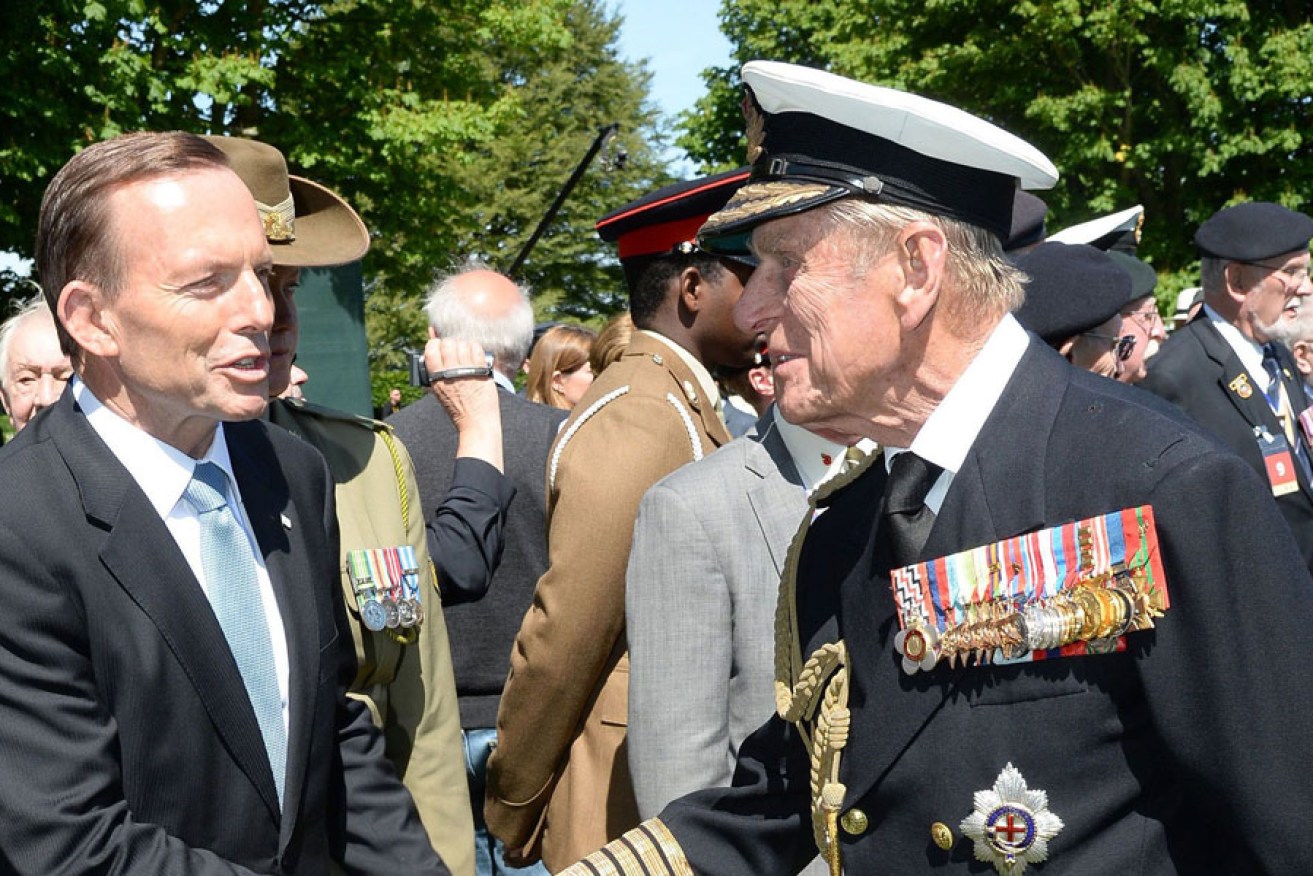 Tony Abbott with Prince Philip in 2014.
