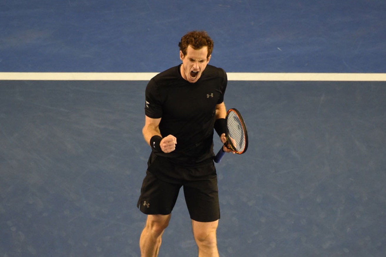 Andy Murray on his way to a semi-final win.