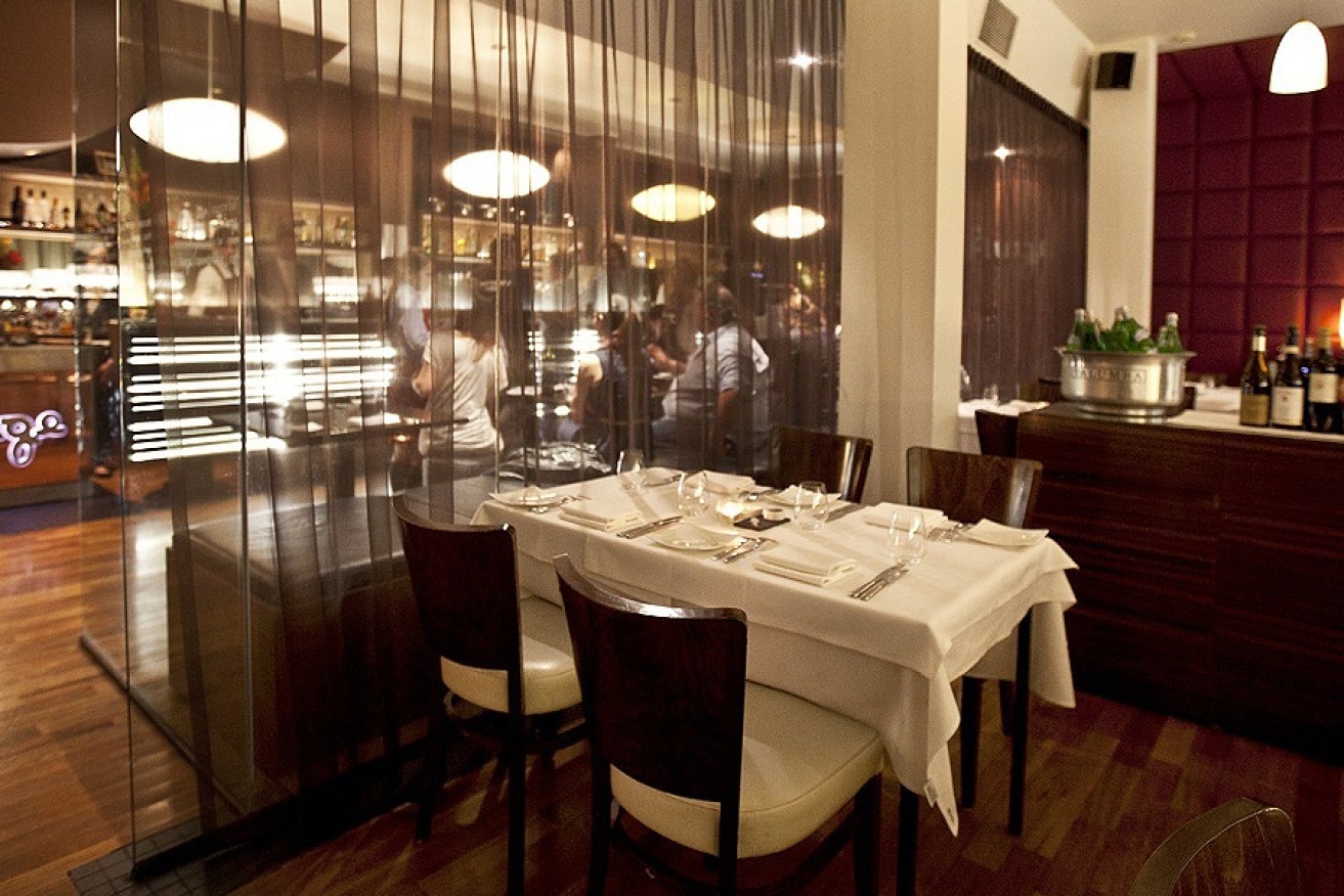 The plush dining room at Auge.