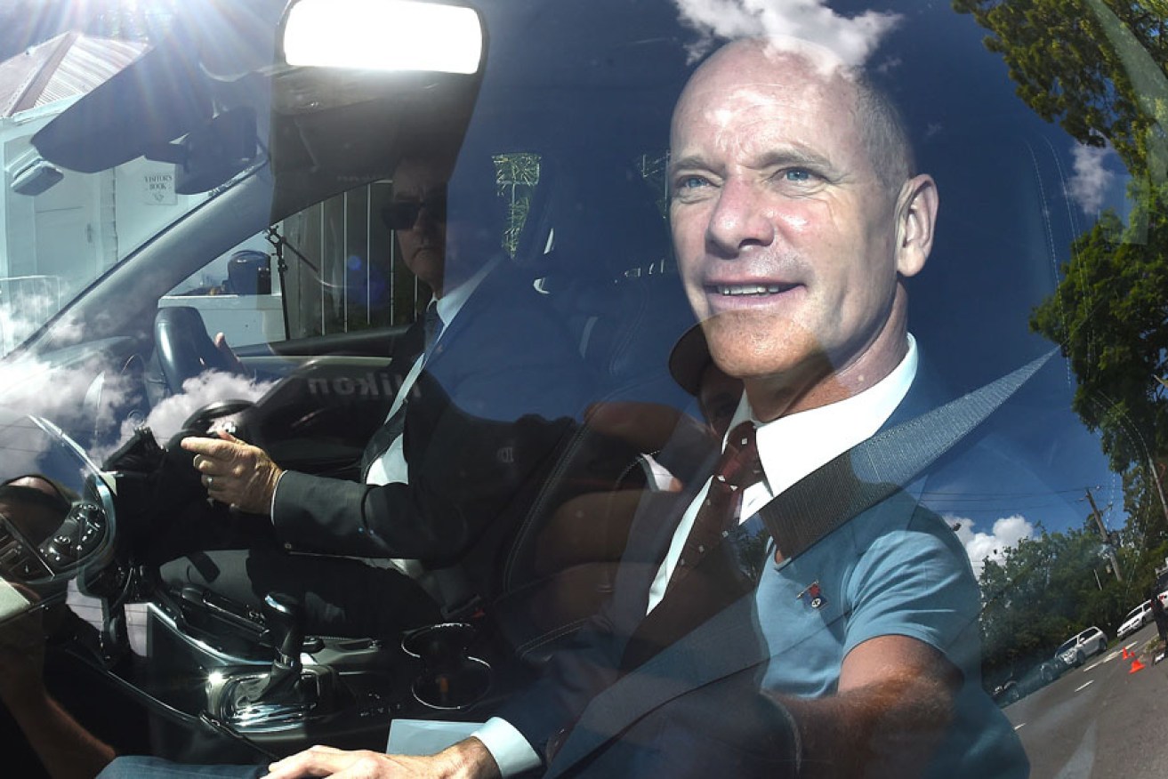 Queensland Premier Campbell Newman arrives at Government House.
