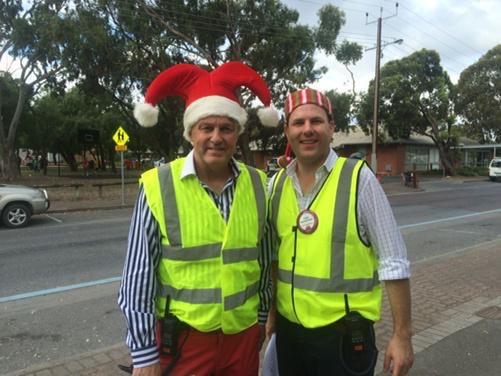 Iain Evans and Sam Duluk getting into the Christmas spirit: Source: Twitter
