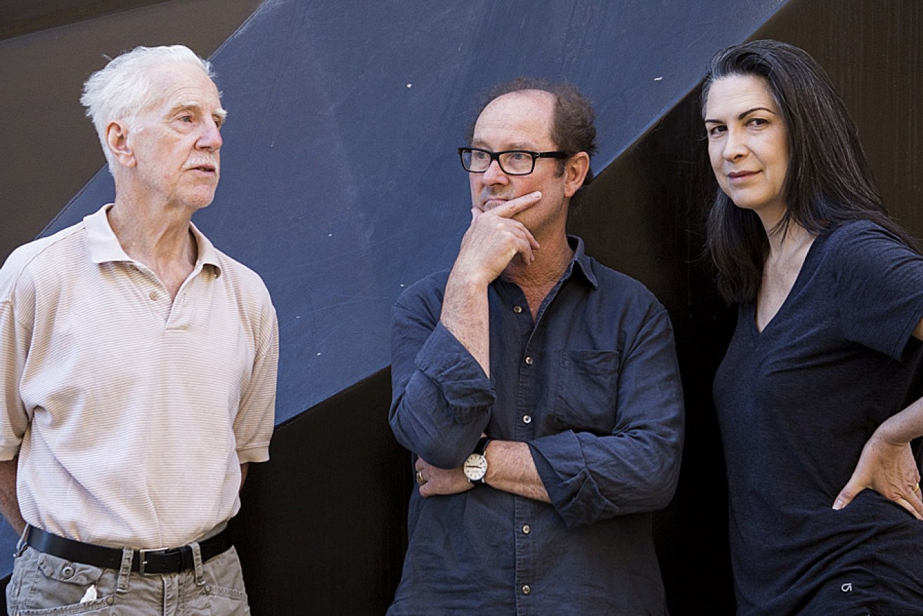 Beckett Triptych actors Peter Carroll, Paul Blackman and Pamela Rabe. Photo: Mike Smith