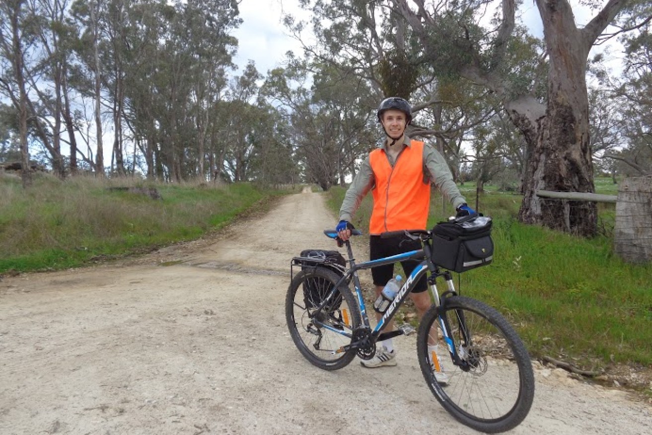 David Phillips spent ten days riding the Kidman Trail on his mountain bike to create the app, which includes detailed features of the trail, and the ability for users to update Horse SA. 