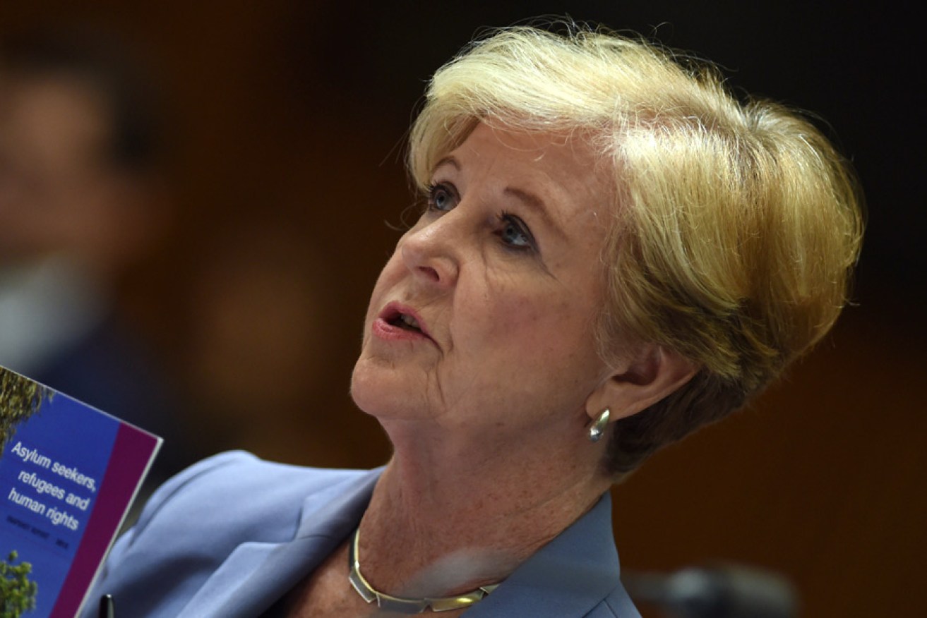 Gillian Triggs speaks during the Senate Estimates hearing at Parliament House. Photo: AAP