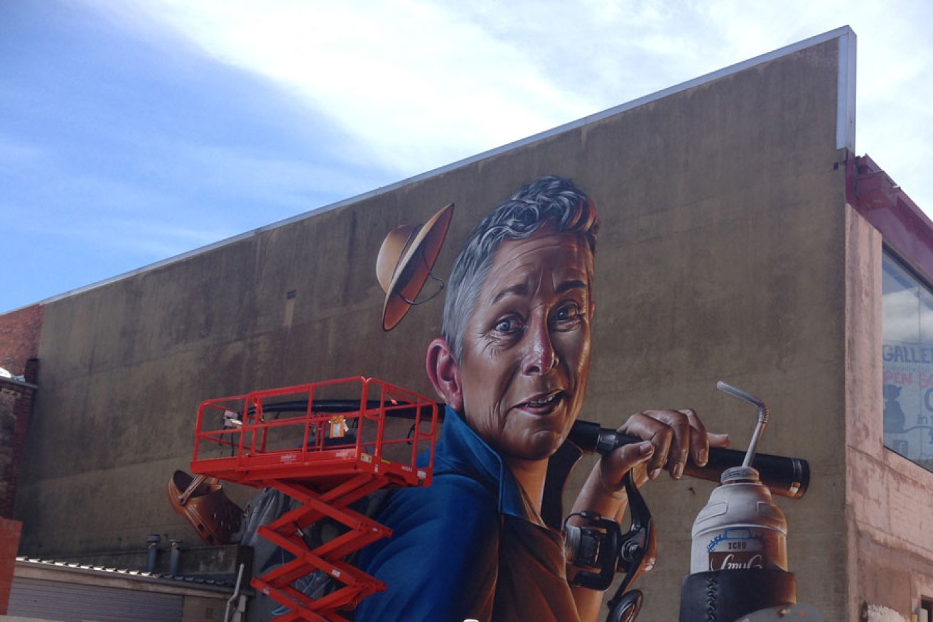 One of Port Adelaide's striking "Wonderwall" murals. Photo Lisa Slade