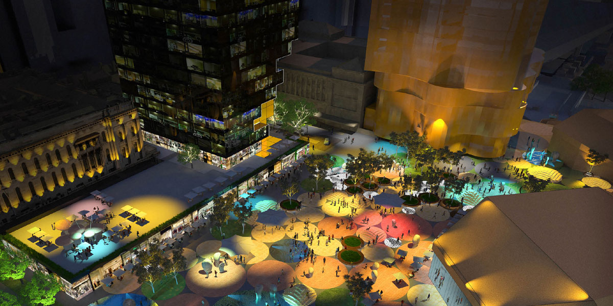 An impression of the plaza revamp.