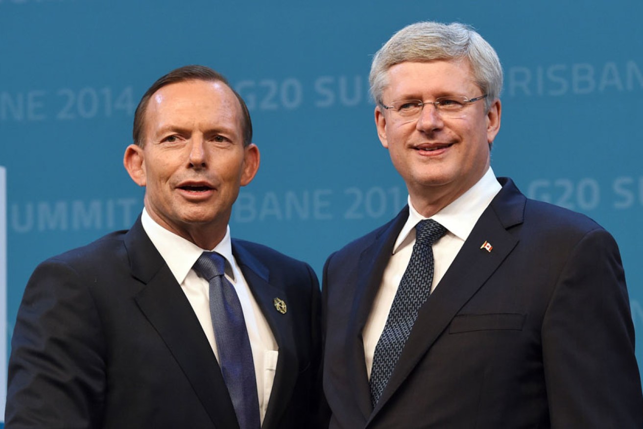 Prime Minister Tony Abbott and Canadian counterpart Stephen Harper both operate in environments of constant, all-out political warfare. 