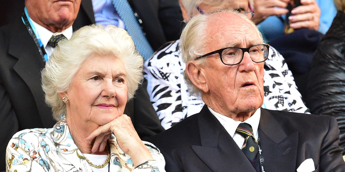 Malcolm Fraser and wife Tamie at the Australian Open tennis in January. AAP photo