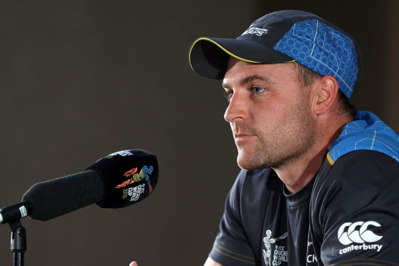 New Zealand captain talking to the media ahead of today's quarter-final.