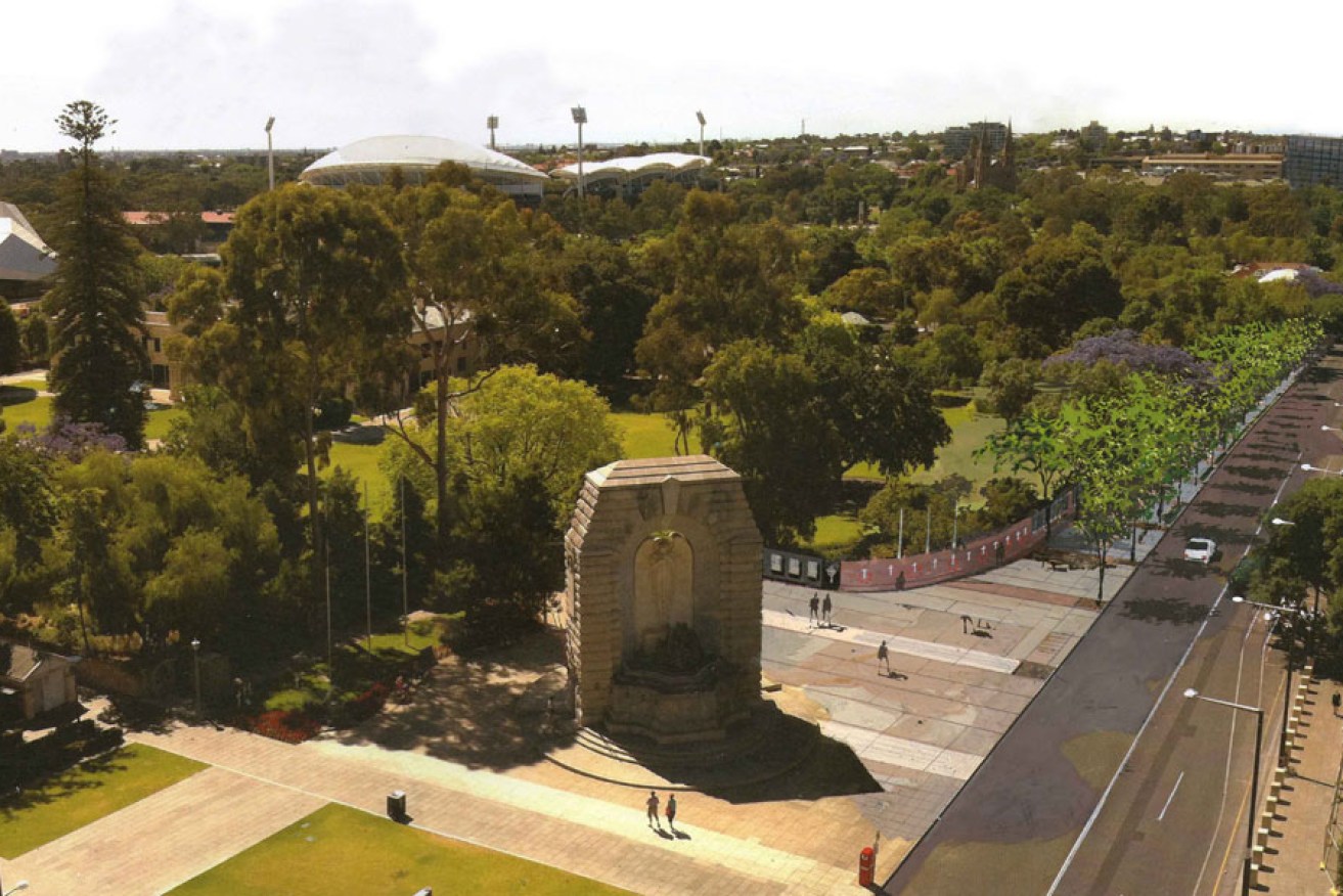 An impression of the Anzac Memorial Centenary Walk, which will reduce the Government House boundary by 10 metres.