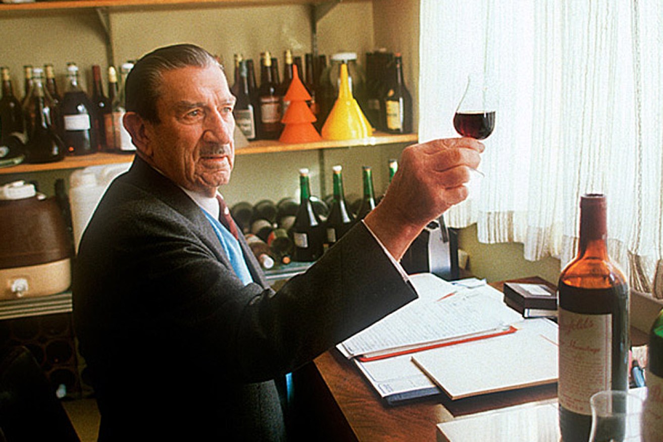 Max Schubert in his blending office at Magill. Photo: Milton Wordley