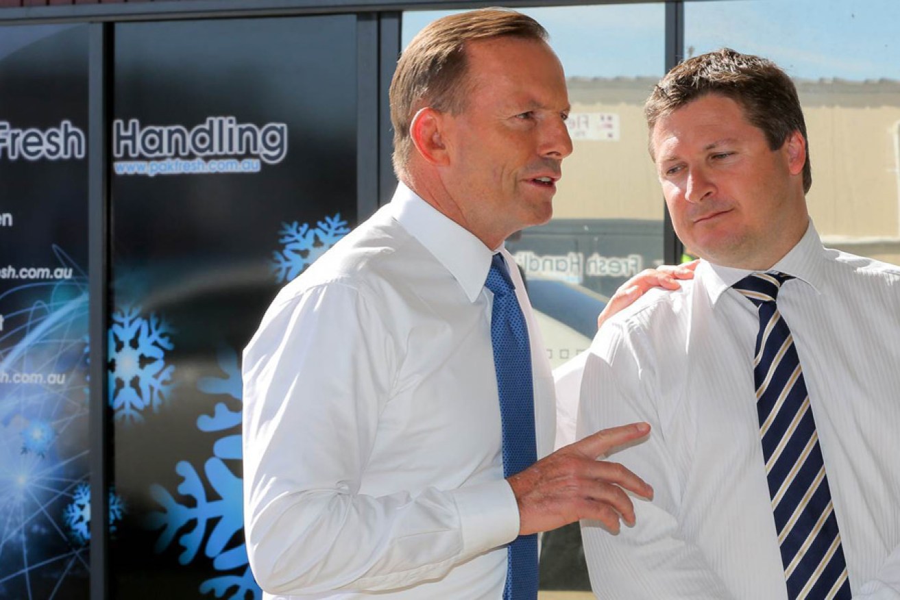 Tony Abbott with his "favourite South Australian Liberal", Hindmarsh MP Matt Williams