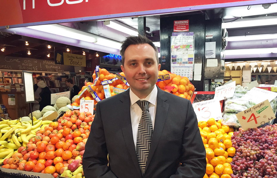 Central Market boss Aaron Brumby. Photo supplied