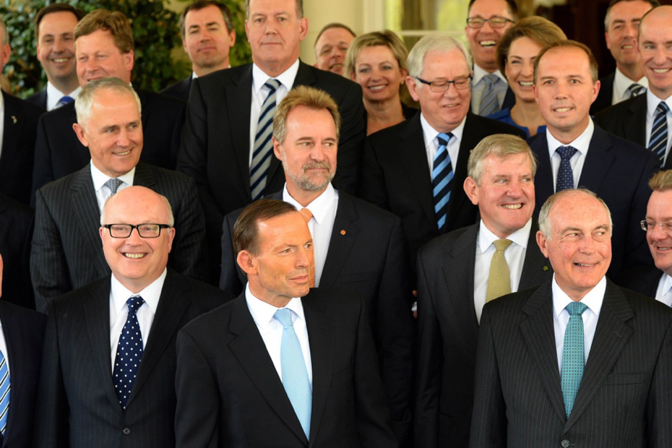 Boys' Club? The first Abbott ministry after its 2013 swearing-in.