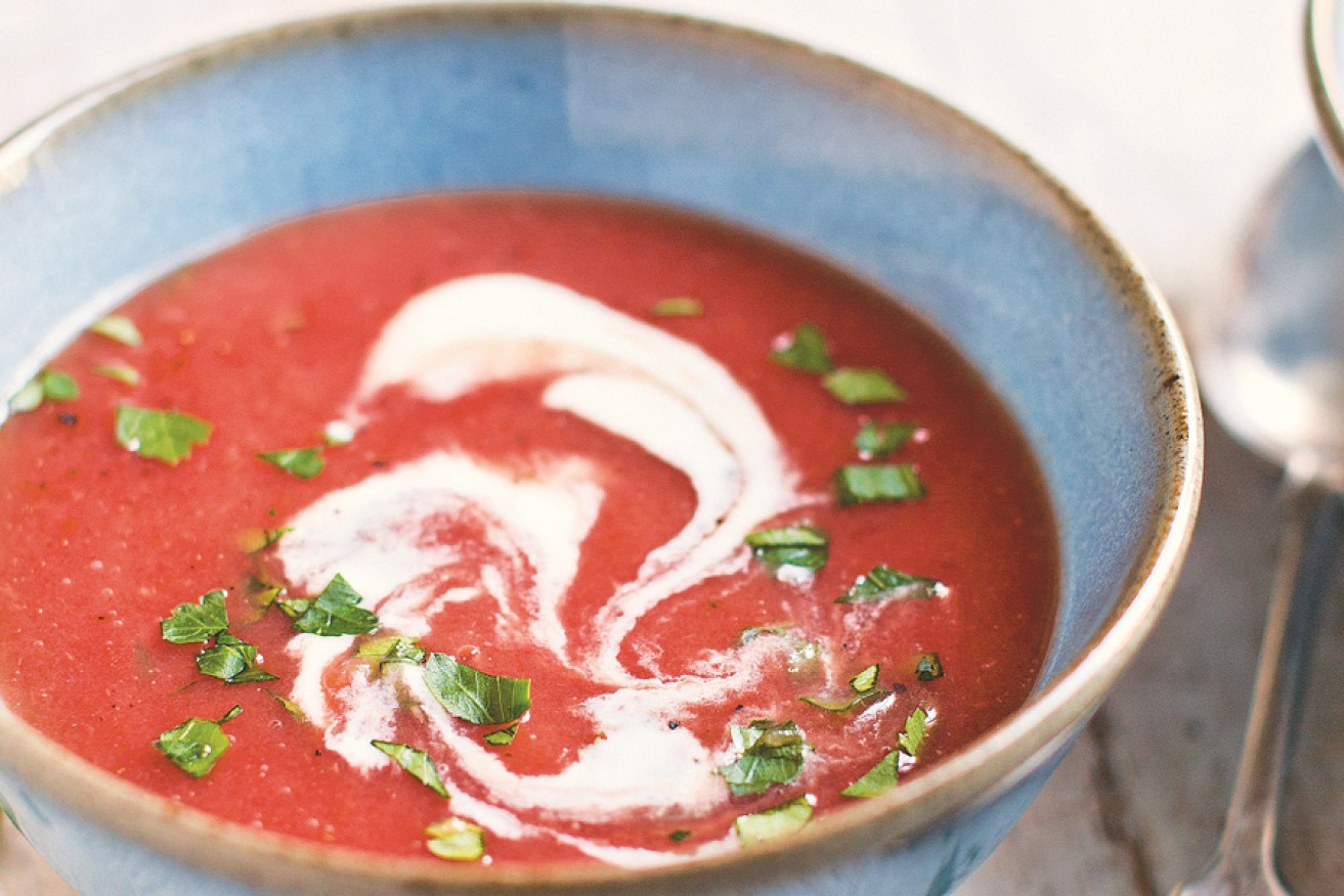 Beetroot and celeriac soup. Photo: Laura Edwards