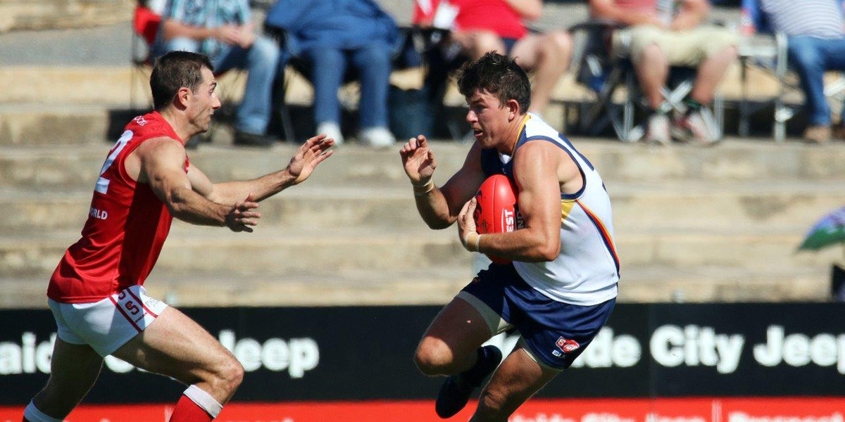 Charlie Molyneux in action for the Crows SANFL side. Photo: Peter Argent