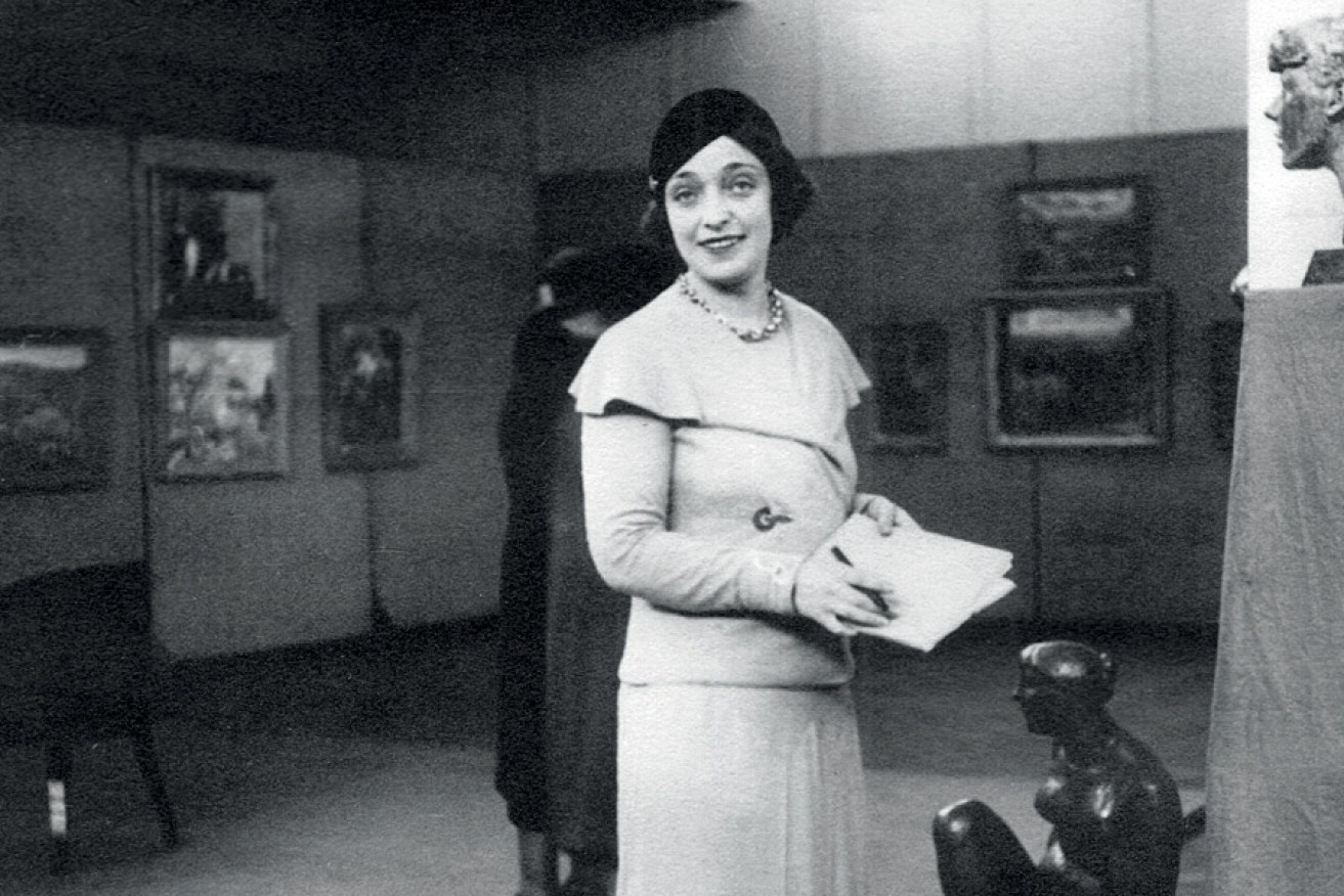 Clarice Zander at the exhibition of British Contemporary Art, Sydney, 1933. Photo: National Art Archive, Art Gallery of NSW
