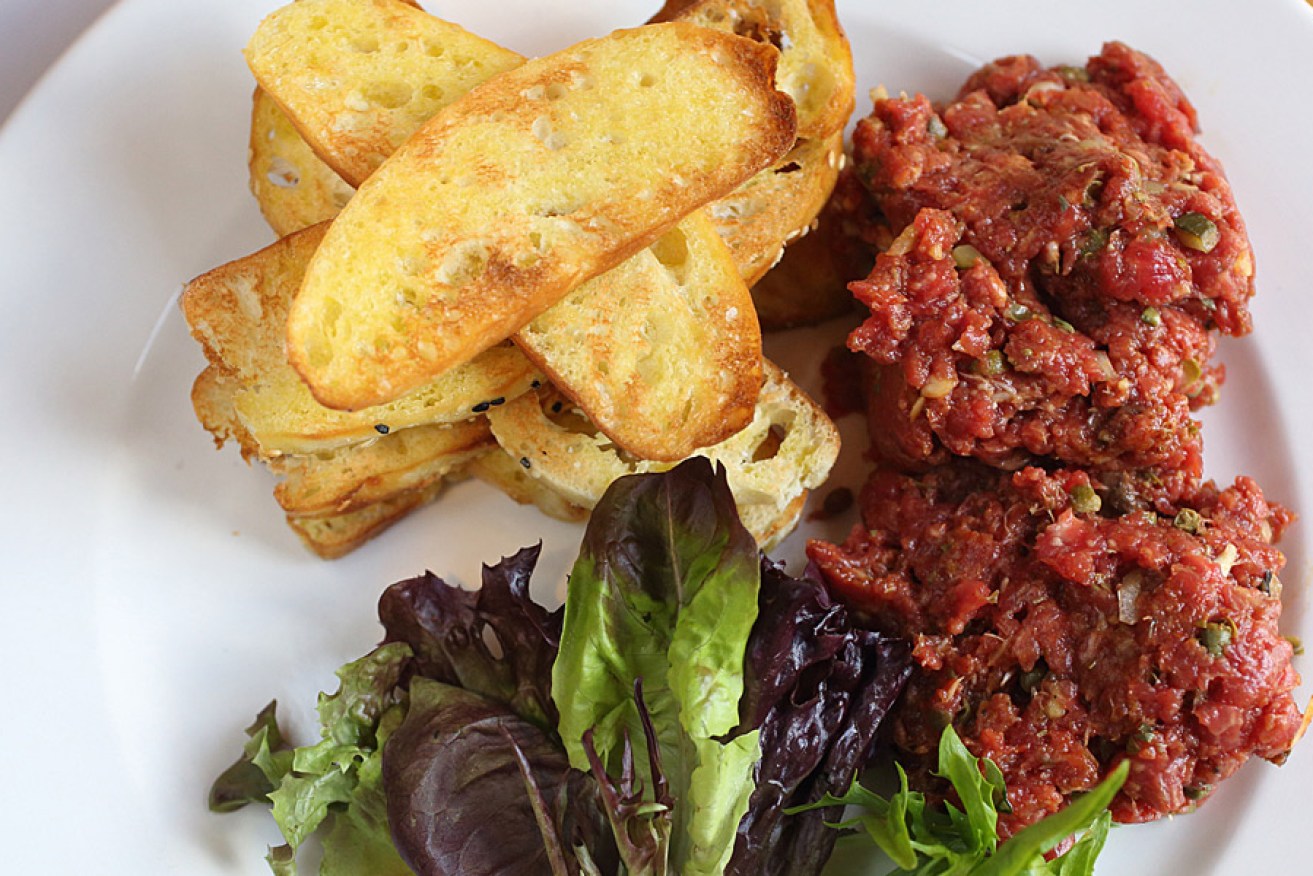 Carnivore's delight: the Cork and Cleaver steak tartare. Photo: Tony Lewis