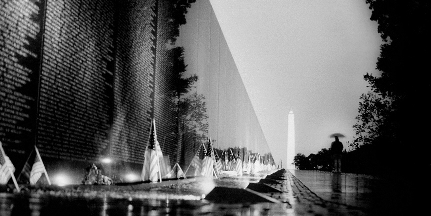 The Vietnam Veterans' memorial in Washington DC.