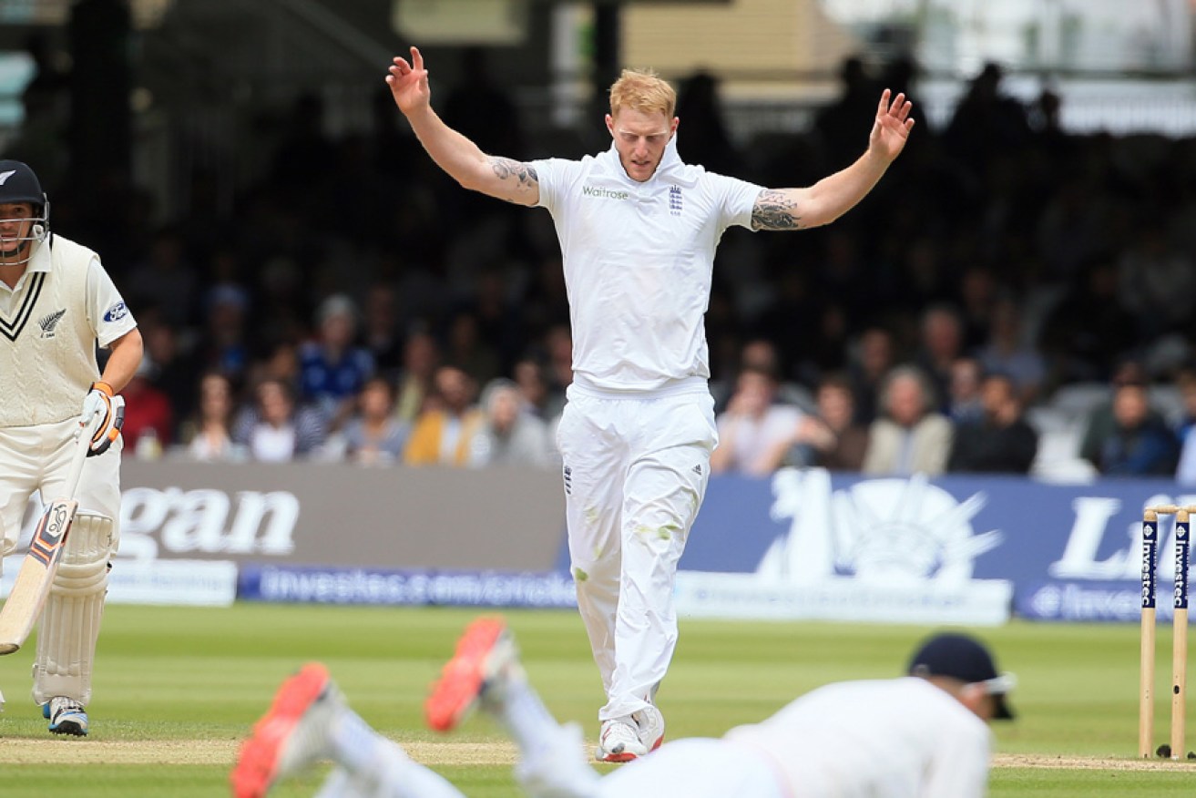 England's Ben Stokes celebrates the wicket of New Zealand's Kane Williamson during day five of the first Test at Lord's.