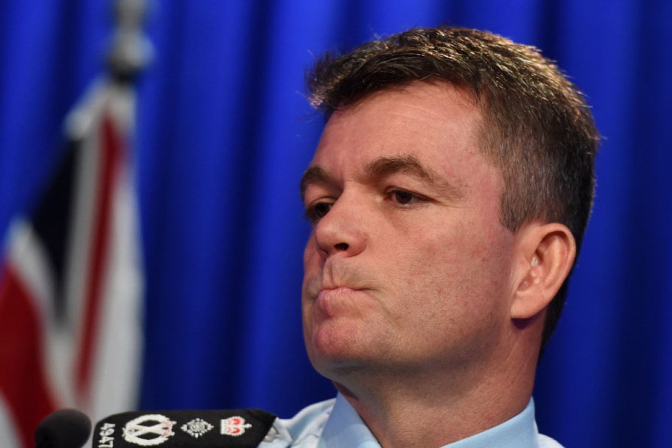 AFP commissioner Andrew Colvin at a media conference today.