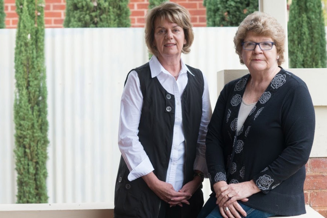 Former child protection bureaucrats Beth Dunning and Sue Vardon. Photo: Nat Rogers/InDaily