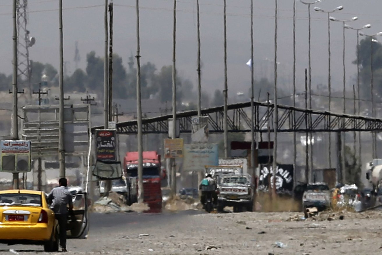 A checkpoint in Mosul, where the Australians were believed to have been based. Photo: AFP