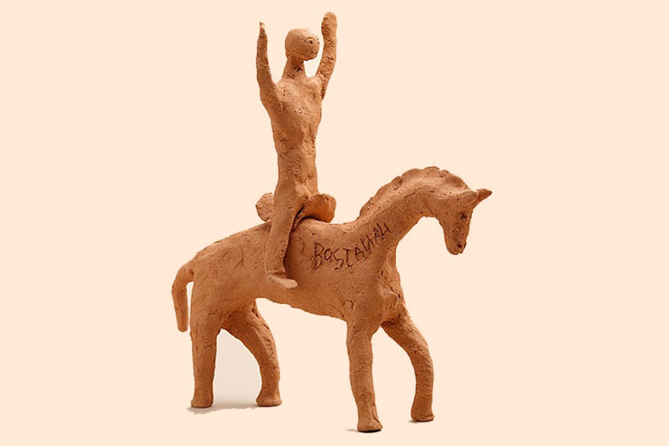 Boston Ali, Man on Horse, 2004, ceramic, approx 20cm x 20cm. Photo: Pictures in My Heart