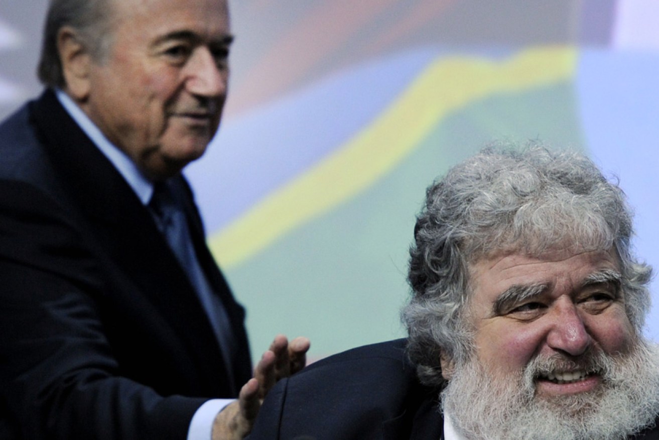 Chuck Blazer (right) with then FIFA president Sepp Blatter in Europe in 2011.