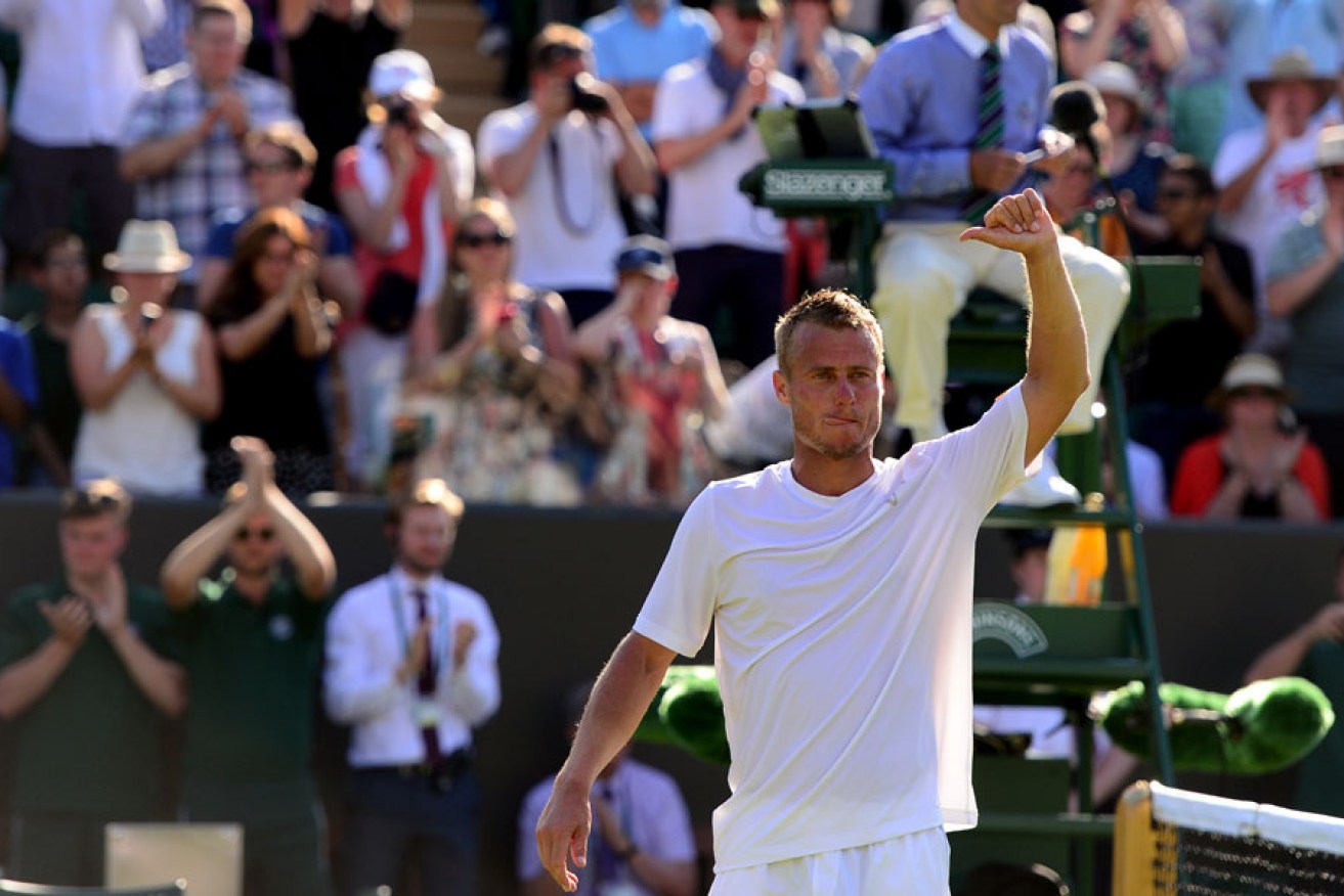 Lleyton Hewitt says farewell to Wimbledon after his last match at the championships overnight.