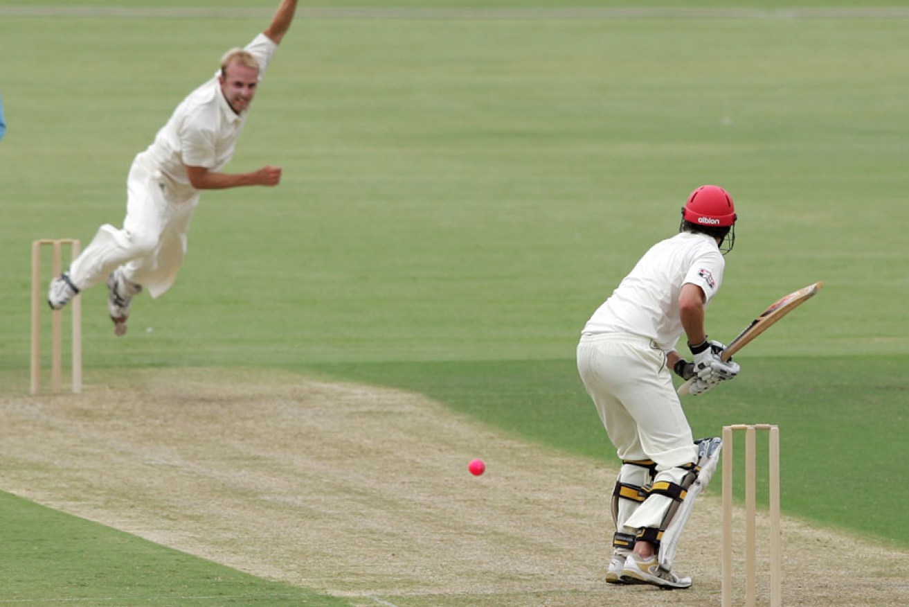 A pink ball trial in Adelaide in 2010.
