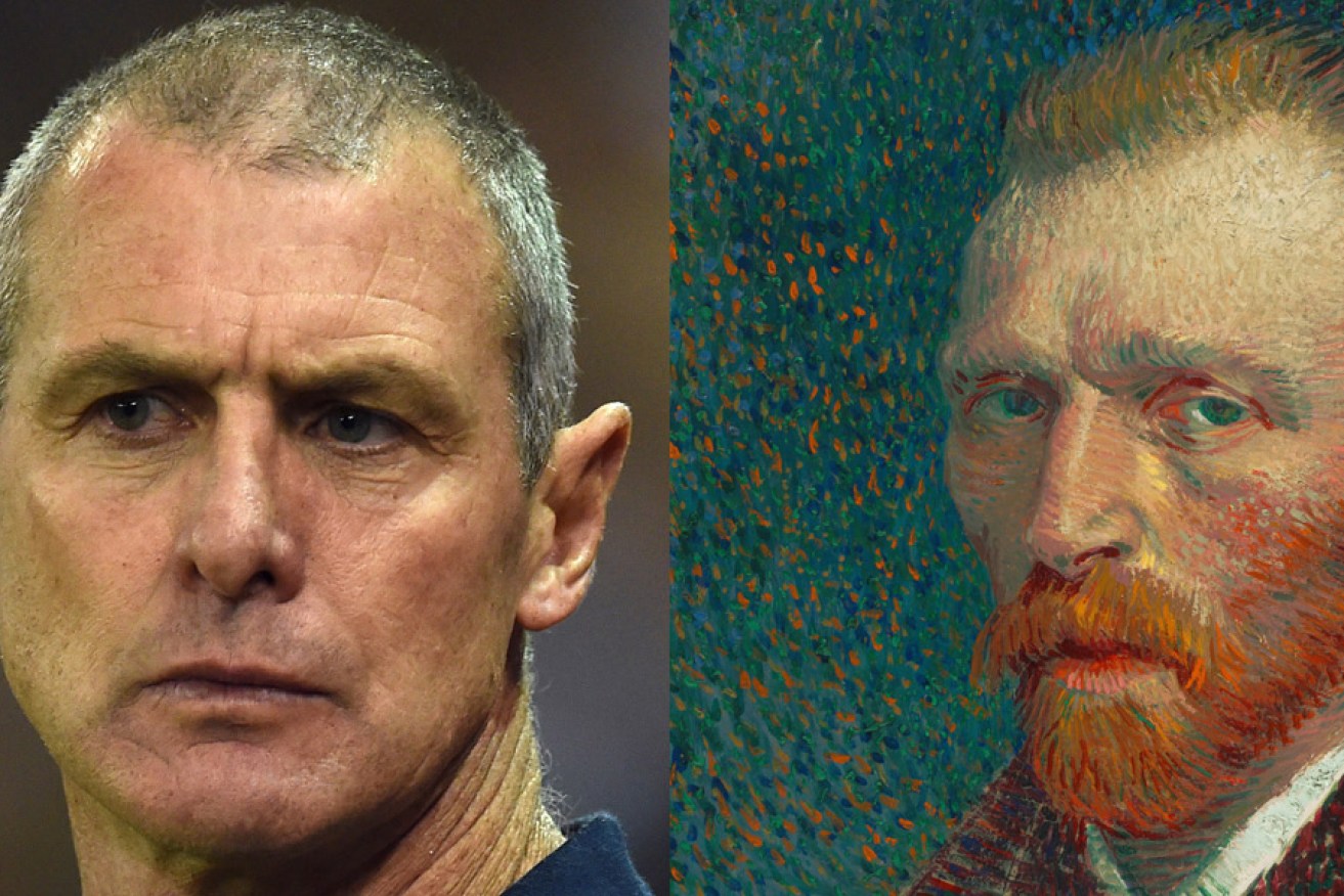 'Great art comes from a level of frustration': Phil Walsh and a Van Gogh self-portrait.