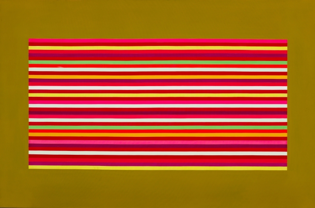 David Aspden, Outer spice, 1969, synthetic polymer paint on canvas, 152.4 x 244.0 x 2.8cm, Art Gallery of NSW.