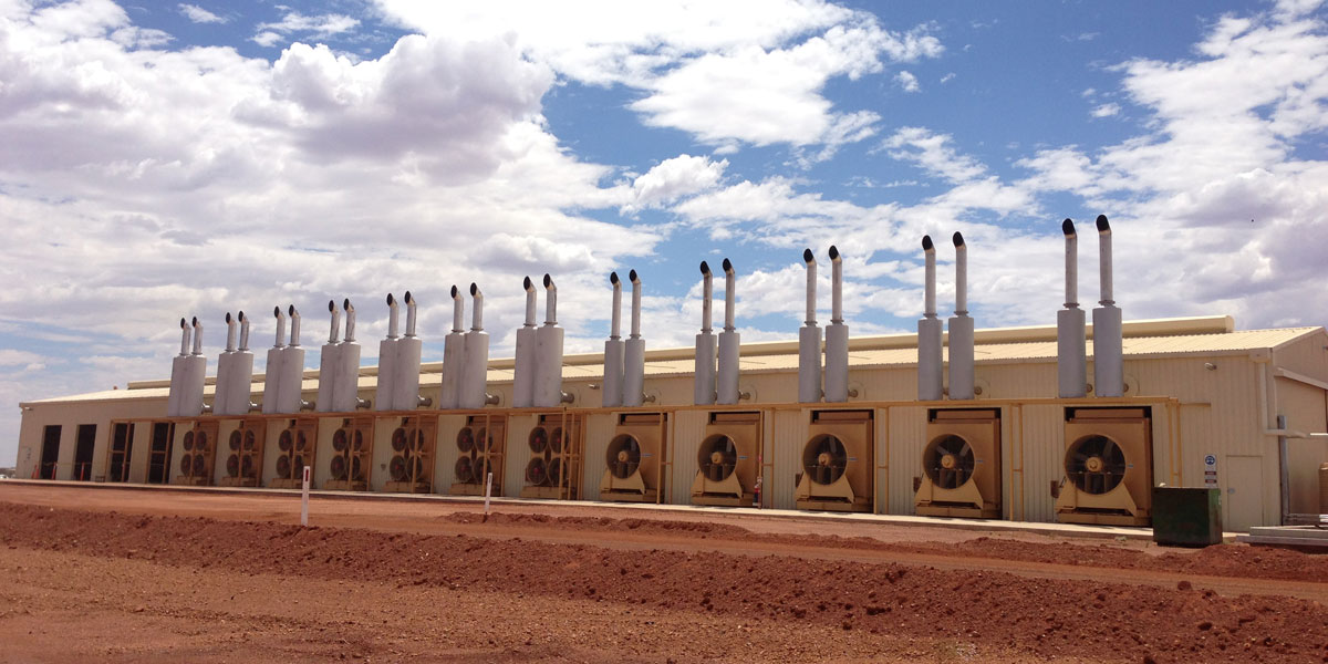 The existing diesel power station at the DeGrussa mine. Photo: Supplied by Sandfire
