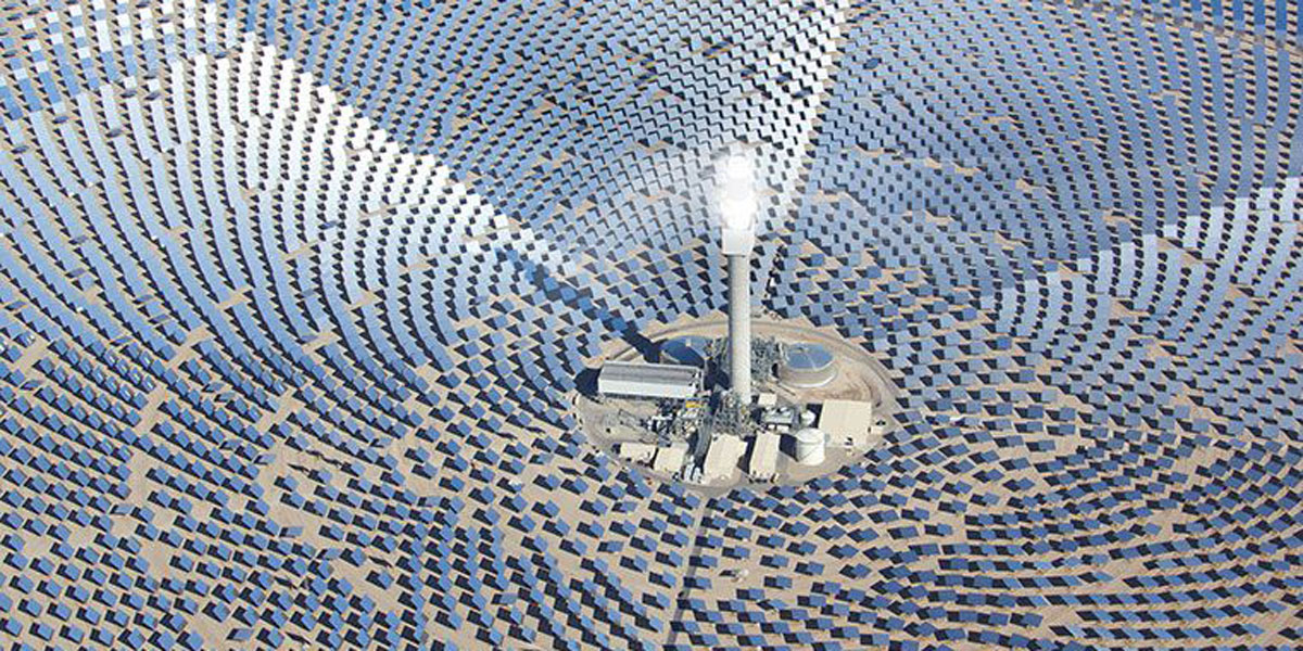  SolarReserve's 110-megawatt solar energy plant with storage.