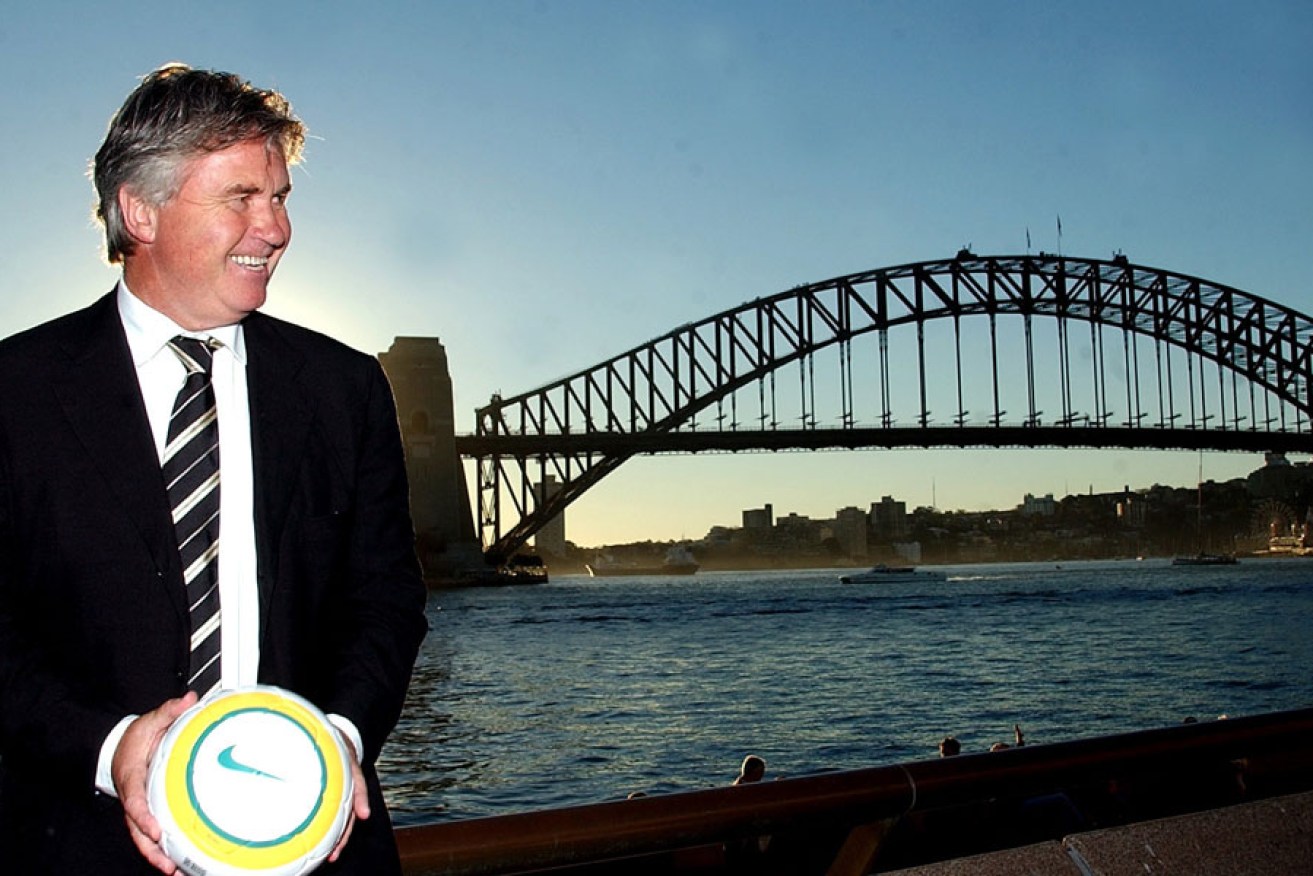 Guus Hiddink after being appointed coach of the Socceroos in 2005.