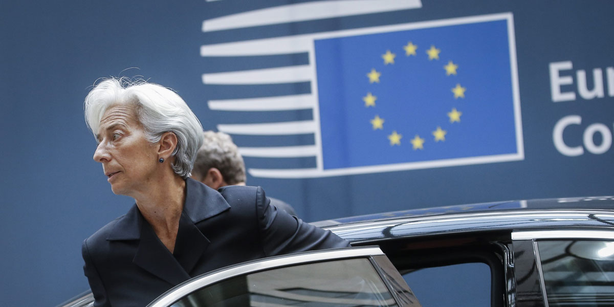 International Monetary Fund managing director Christine Lagarde arrives at the start of a special Eurogroup Finance ministers meeting on the Greece crisis. EPA photo
