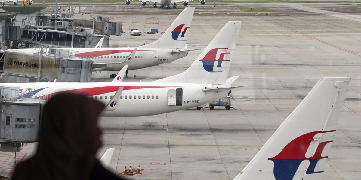 Malaysia Airlines aircraft on the tarmac in Kuala Lumpur. EPA photo