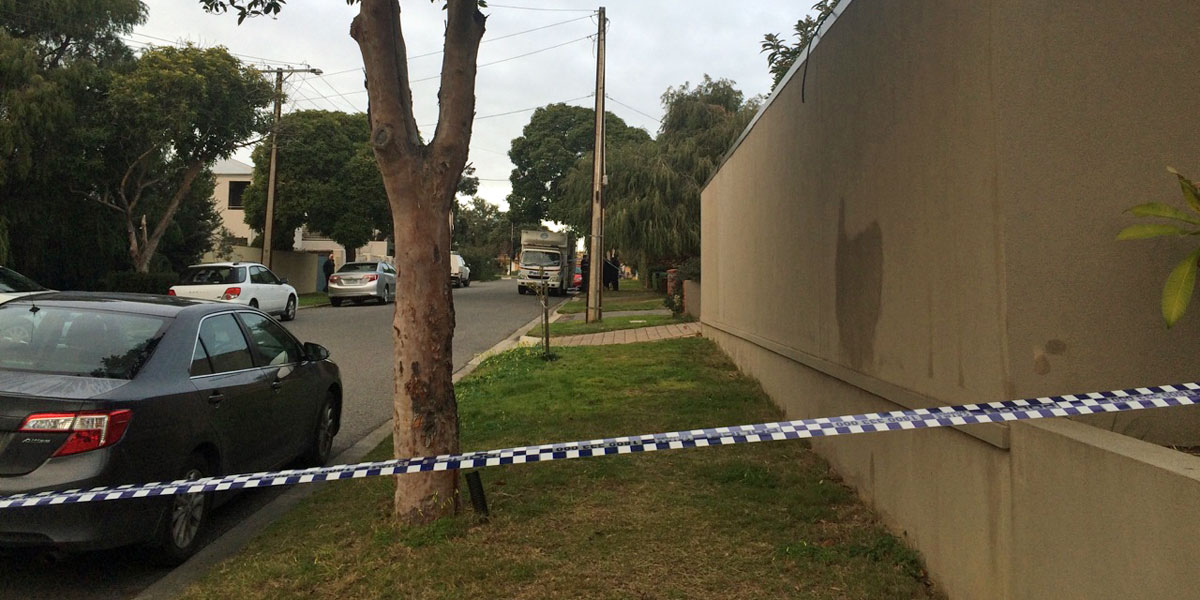 The crime scene at Walsh's suburban Adelaide home.