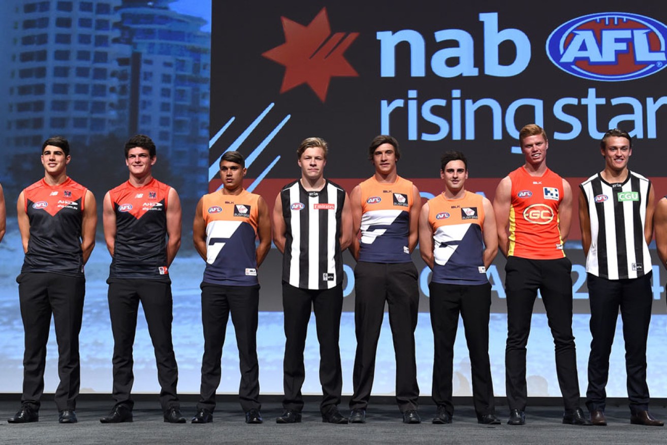 The top 10 young players selected at last November's draft on the Gold Coast.