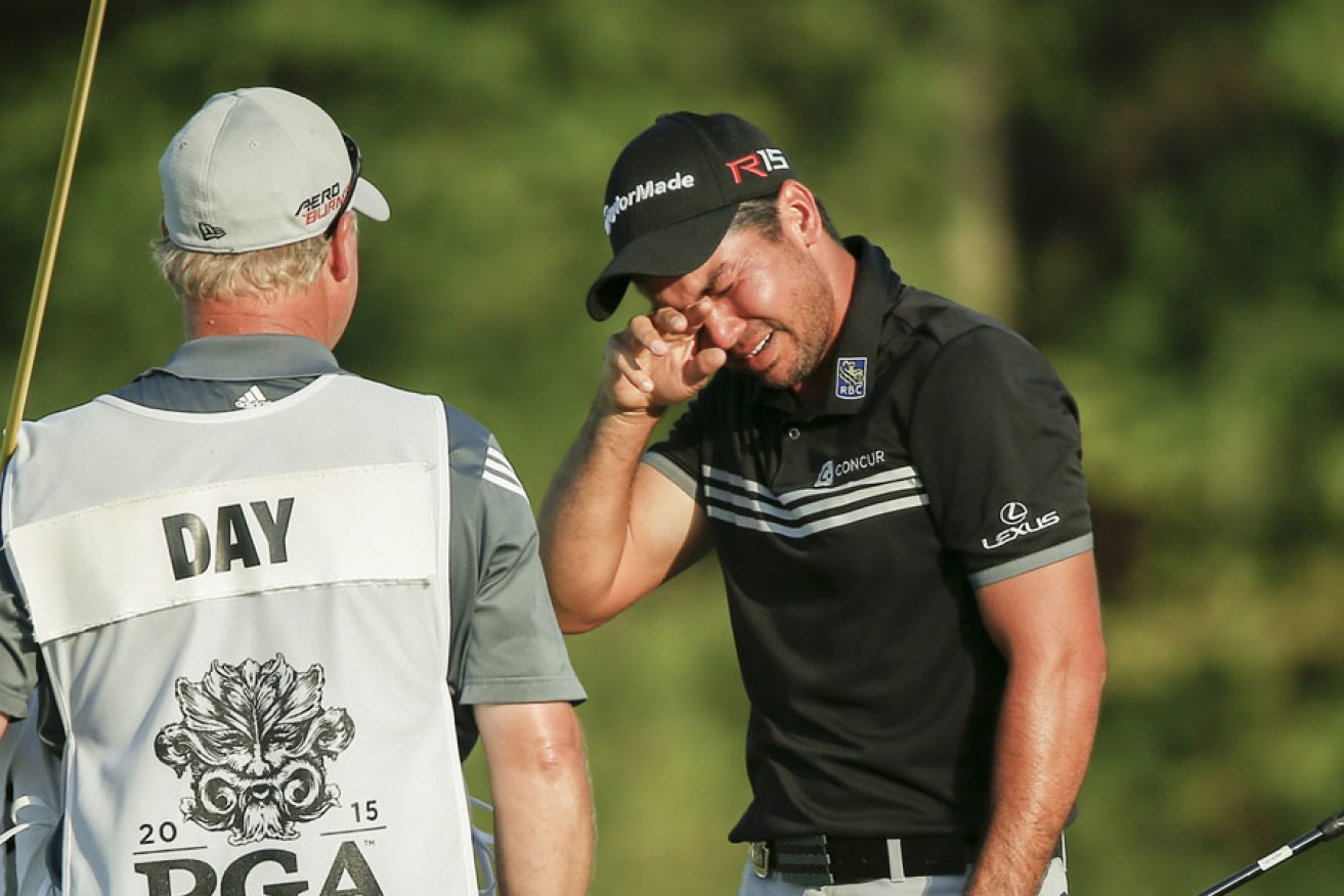 An emotional Jason Day  after winning the PGA Championship.