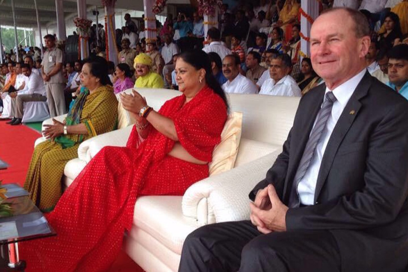 Trade Minister Martin Hamilton-Smith in India last week. Photo: Twitter.