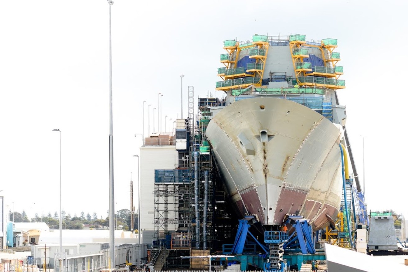 An Air Warfare Destroyer under construction at ASC. Photo: Nat Rogers/InDaily